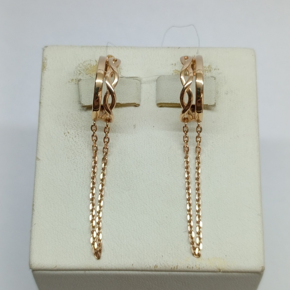 СЕРЬГИ БЕЗ КАМНЯ (Au 585)