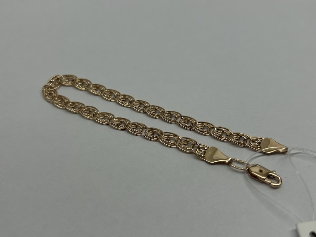 БРАСЛЕТ ПУСТОТЕЛЫЙ Нона бисмарк (Au 585)