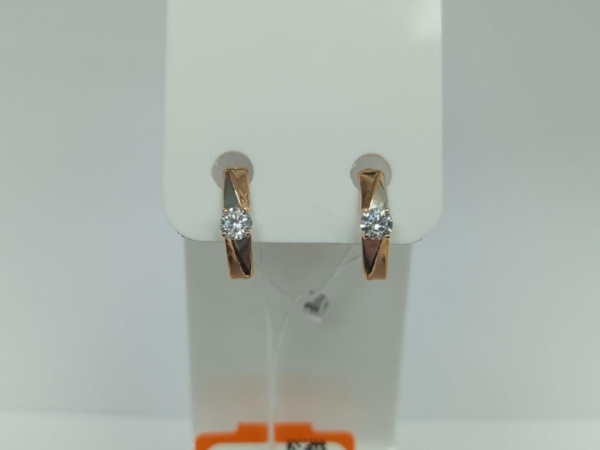 СЕРЬГИ С КАМНЕМ (Au 585)