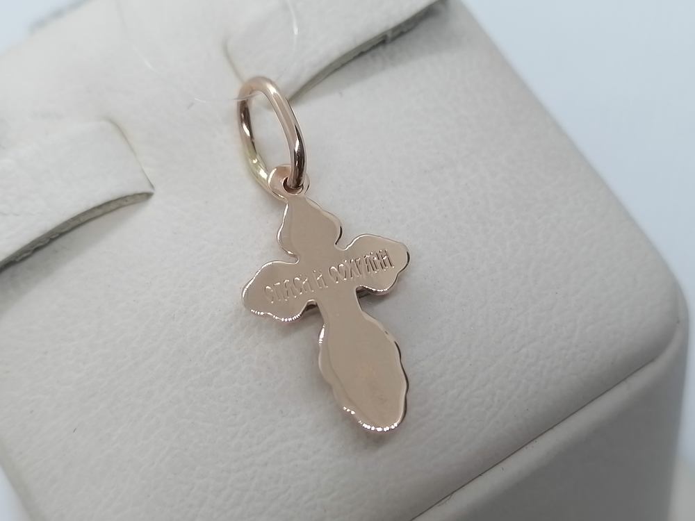 810-00344-10-00-00-00 ПОДВЕСКА КРЕСТ без камня (Au 585)