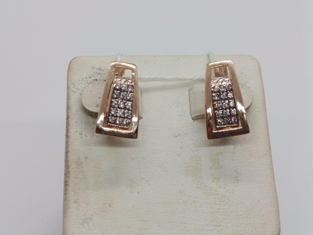 СКМИ585 СЕРЬГИ С КАМНЯМИ (Au 585)