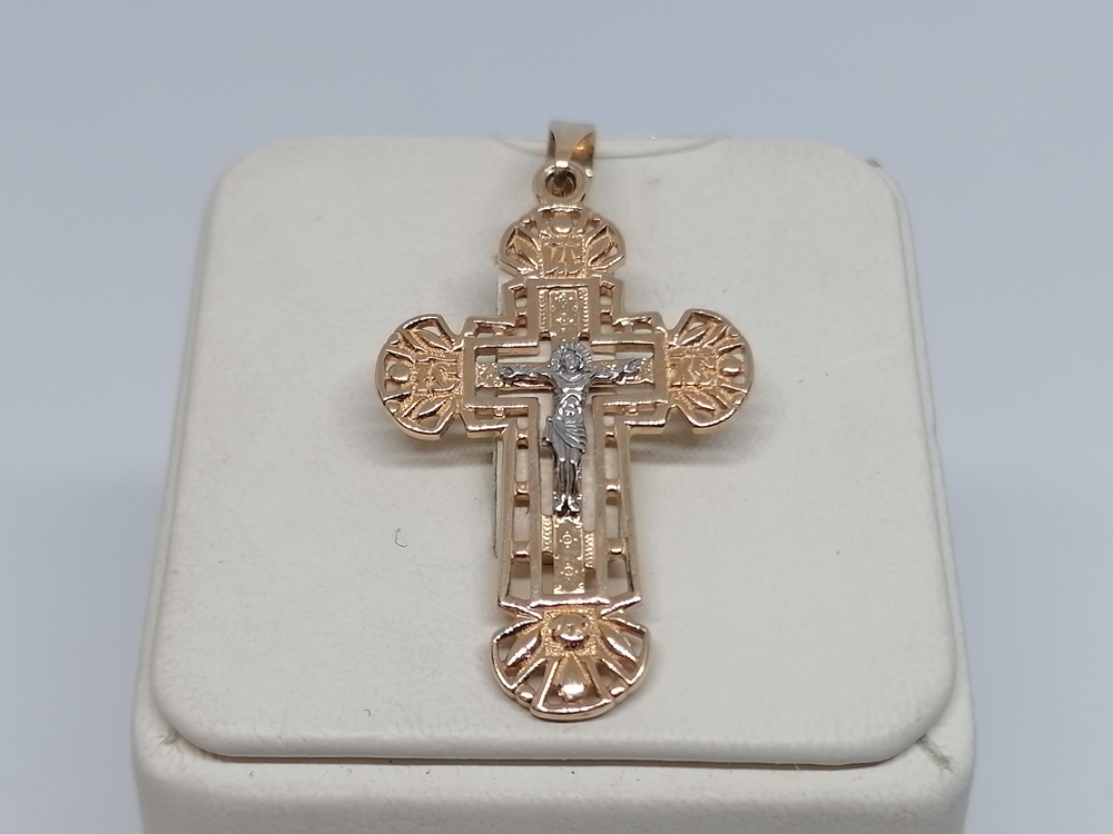 ПОДВЕСКА КРЕСТ без камня (Au 585)