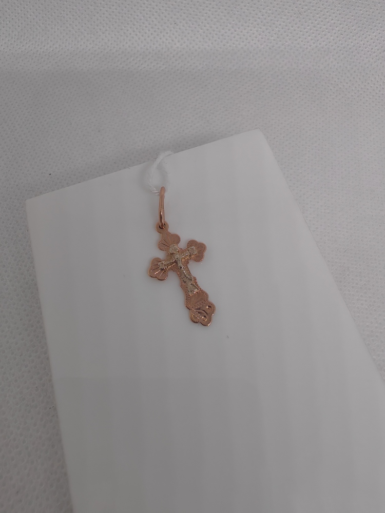 ПОДКБК585 ПОДВЕСКА КРЕСТ БЕЗ КАМНЯ (Au 585)