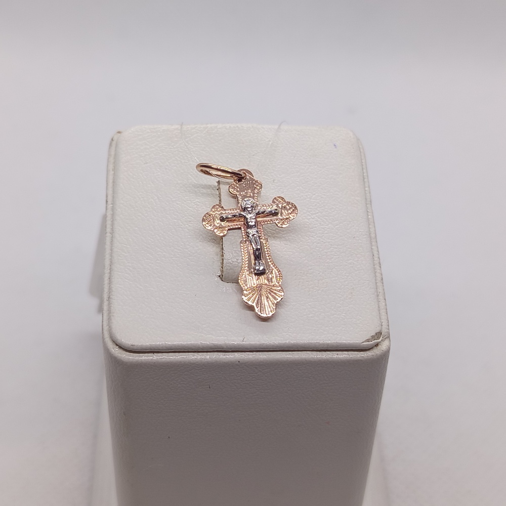 810-00273-10-00-00-02 ПОДВЕСКА КРЕСТ без камня (Au 585)