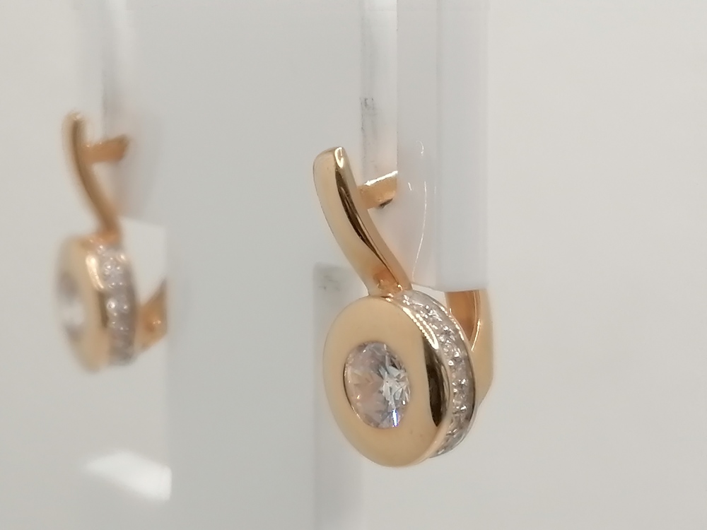 1205755 СЕРЬГИ С КАМНЯМИ (Au 585)