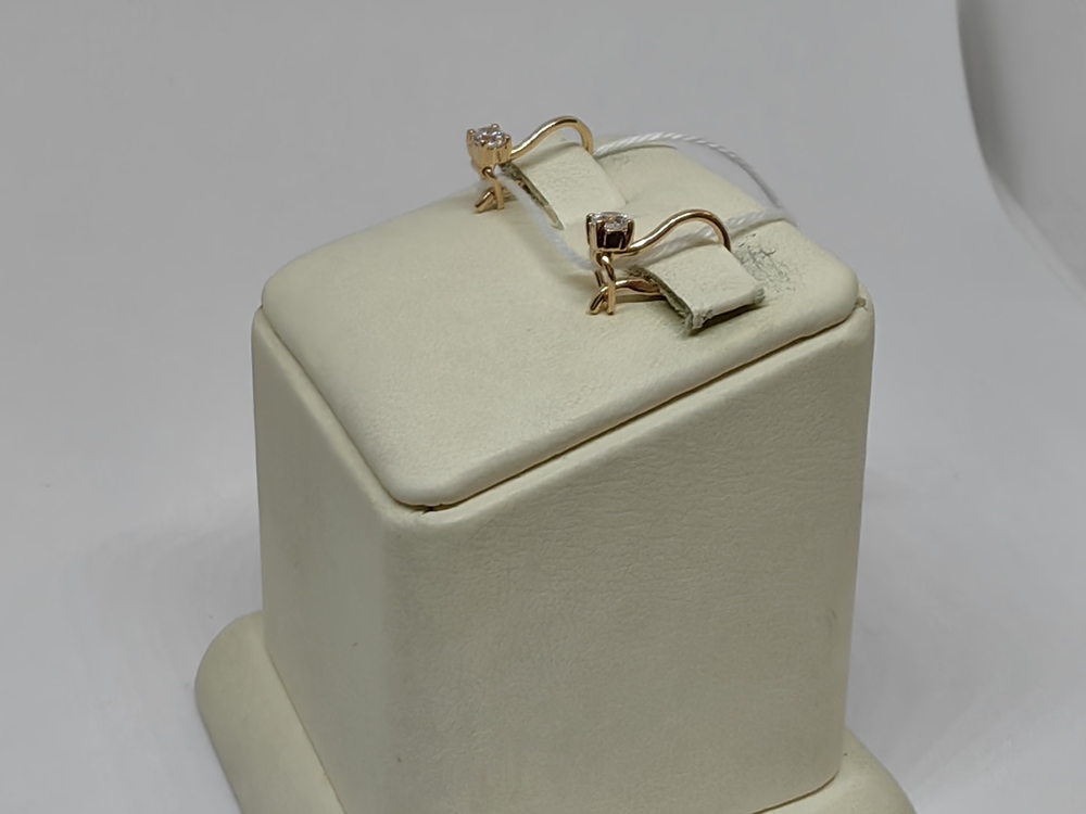 СЕРЬГИ С КАМНЕМ (Au 585)