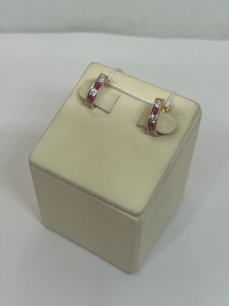 СКМИ585 СЕРЬГИ С КАМНЯМИ (Au 585)