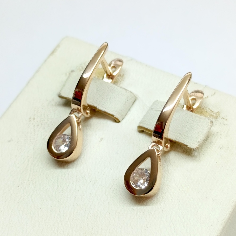 СЕРЬГИ С КАМНЕМ (Au 585)