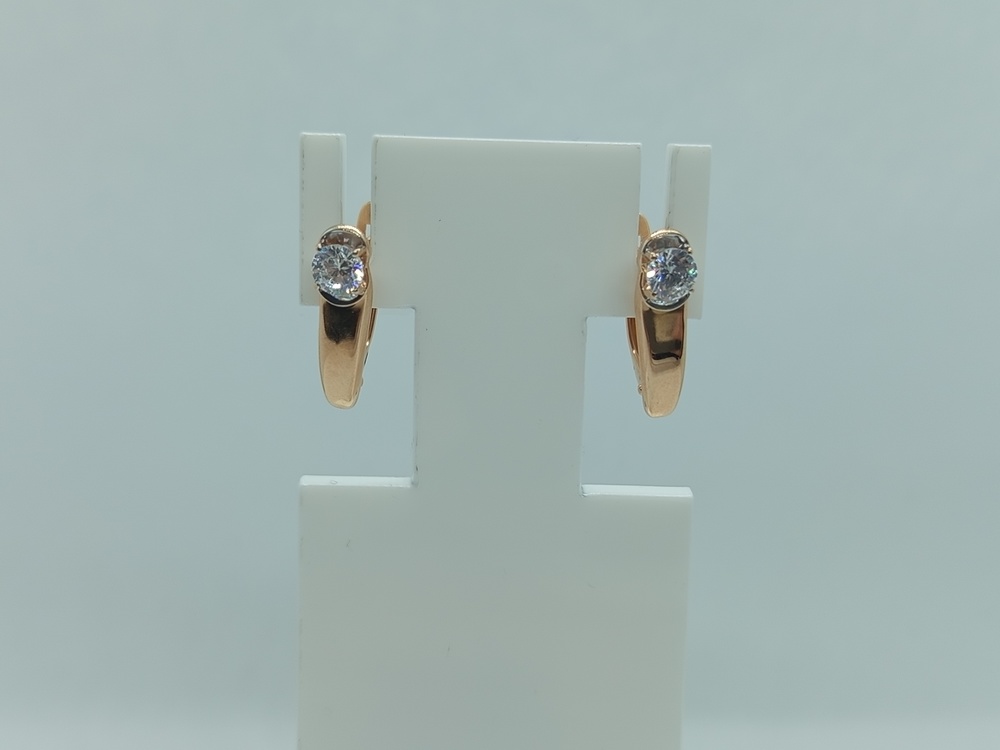 СЕРЬГИ С КАМНЕМ (Au 585)