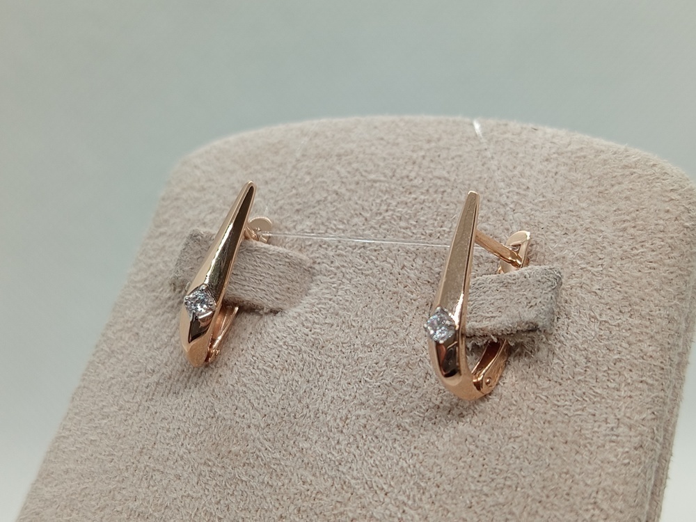 СЕРЬГИ С КАМНЕМ (Au 585)