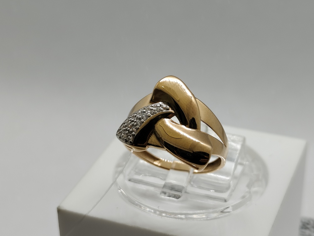 КОЛЬЦО С КАМНЯМИ (Au 585)