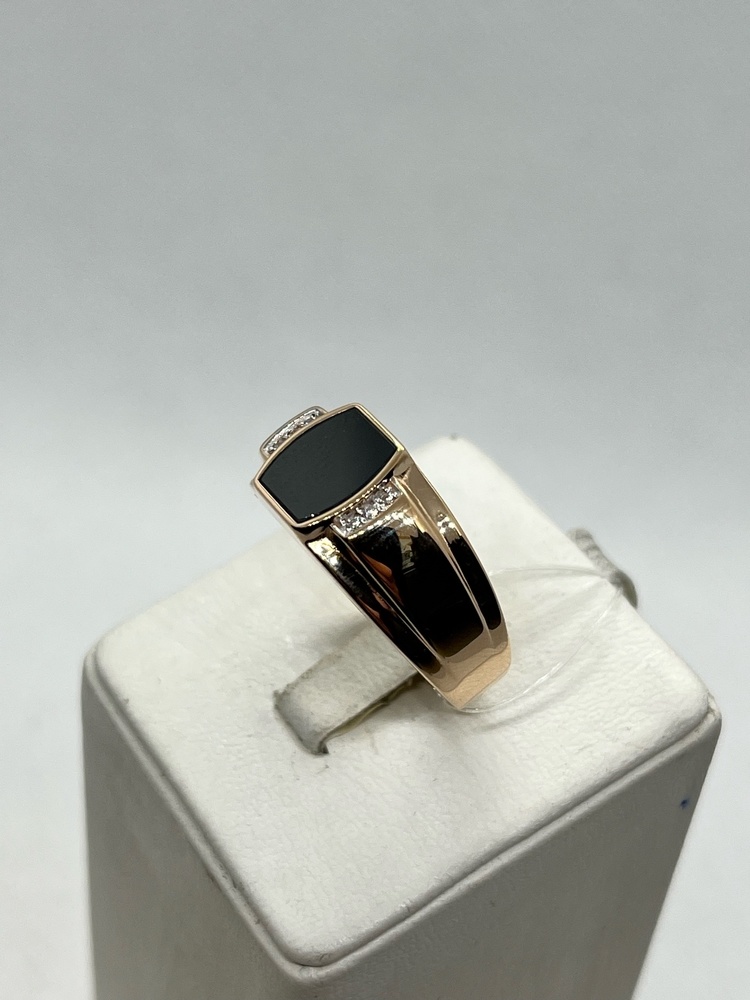 КОЛЬЦО ПЕЧАТКА с камнями (Au 585)