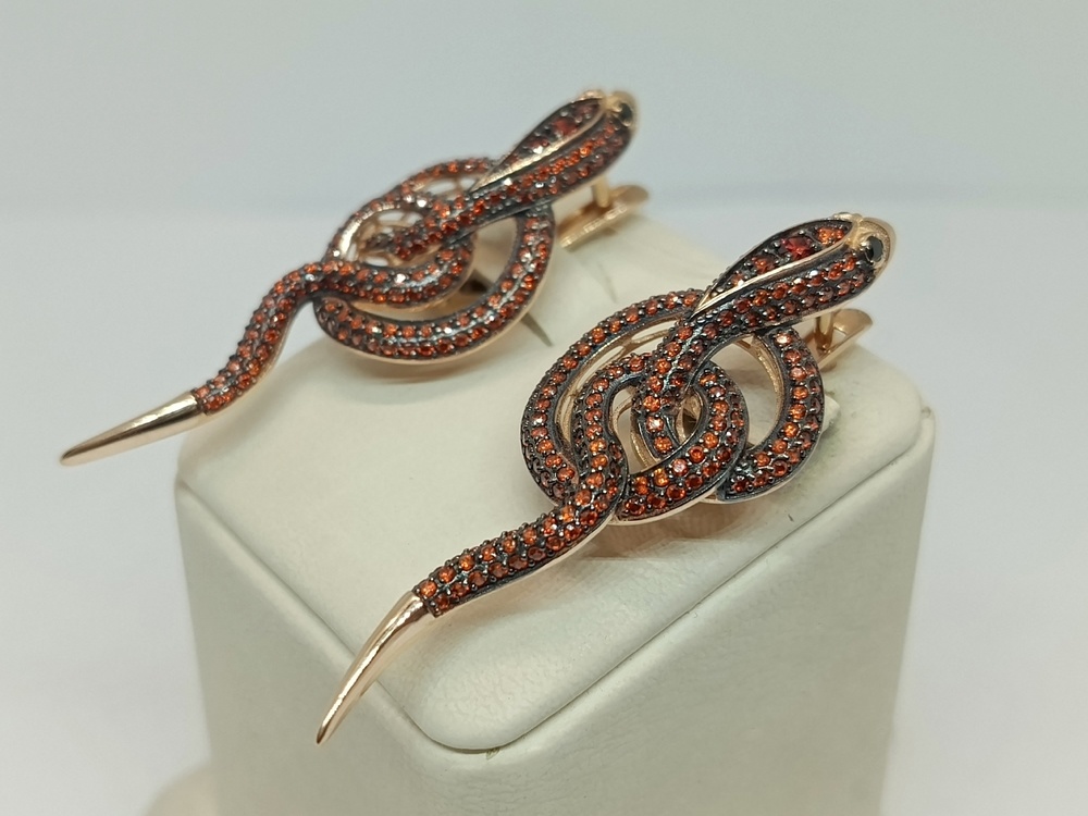 СЕРЬГИ С КАМНЯМИ (Au 585)