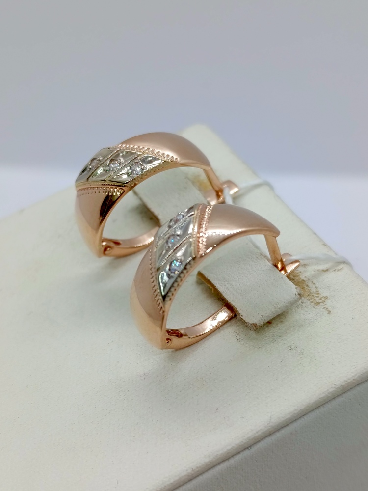 СКМИ585 СЕРЬГИ С КАМНЯМИ (Au 585)