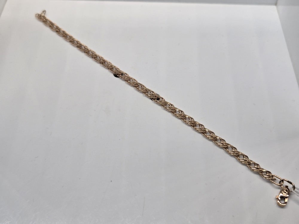 БРАСЛЕТ ПУСТОТЕЛЫЙ Ромб тройной Au 585