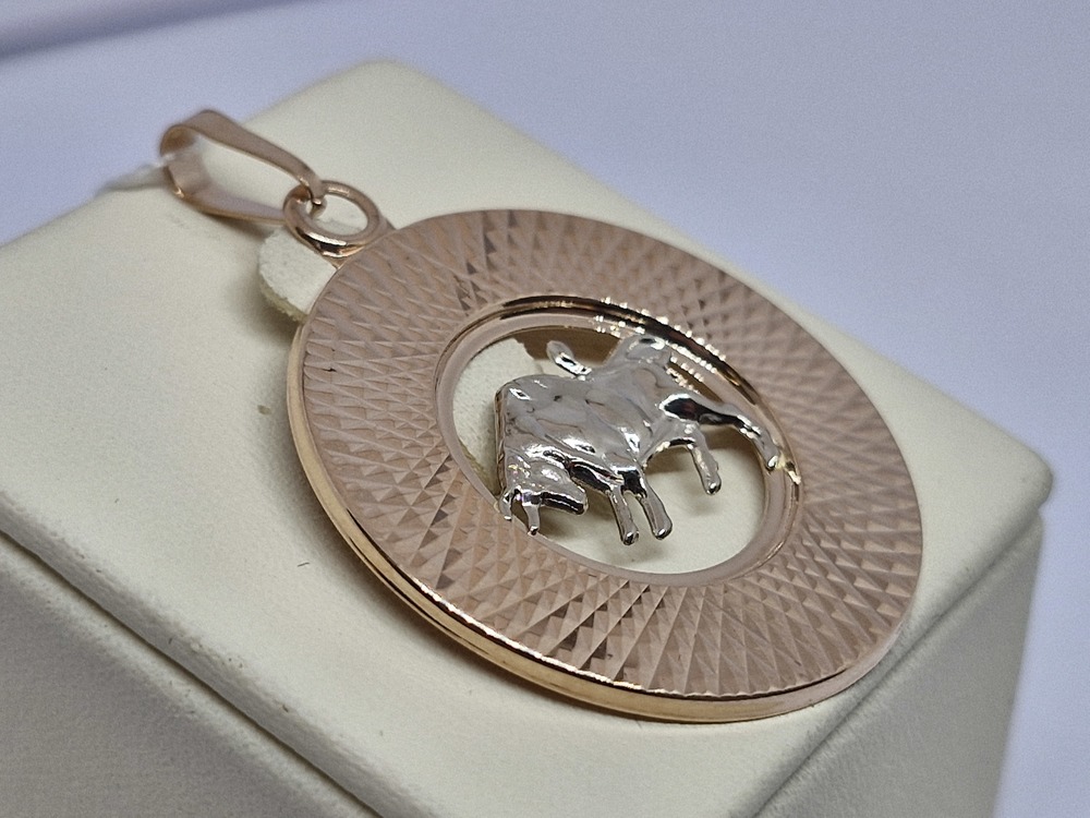 ПОДВЕСКА ЗНАК ЗОДИАКА ТЕЛЕЦ (Au 585)