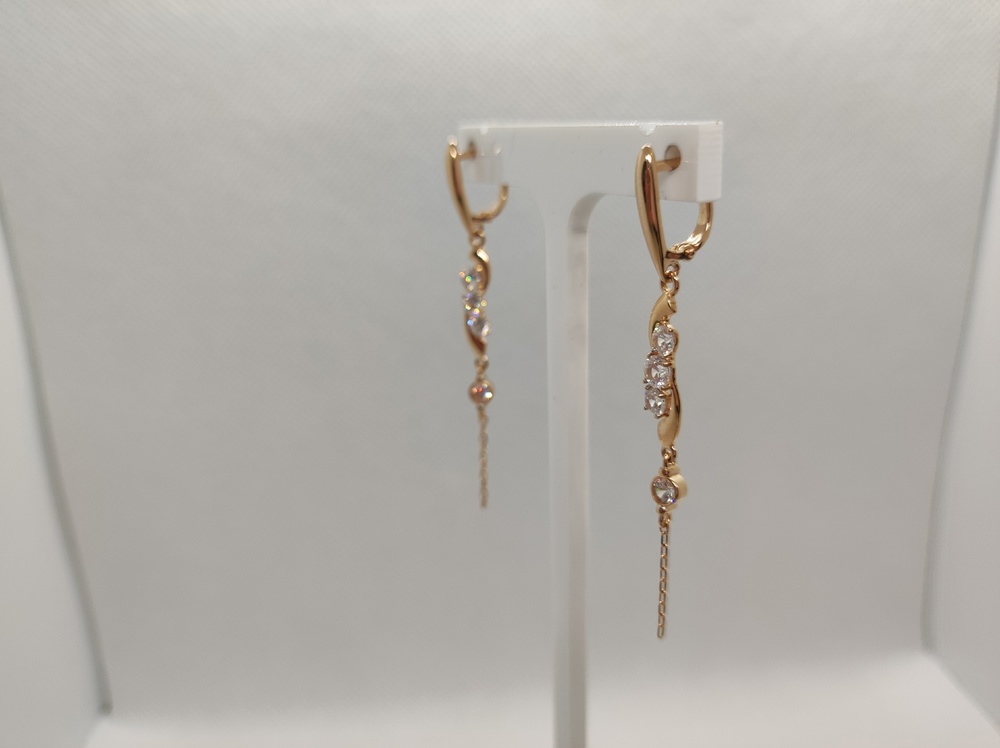 СКМИ585 СЕРЬГИ С КАМНЯМИ (Au 585)