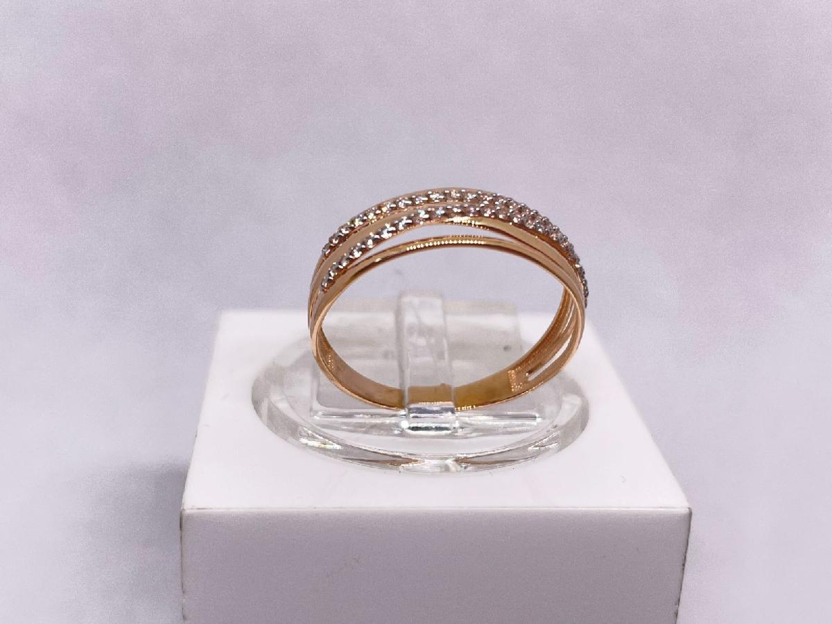 КОЛЬЦО С КАМНЯМИ (Au 585)