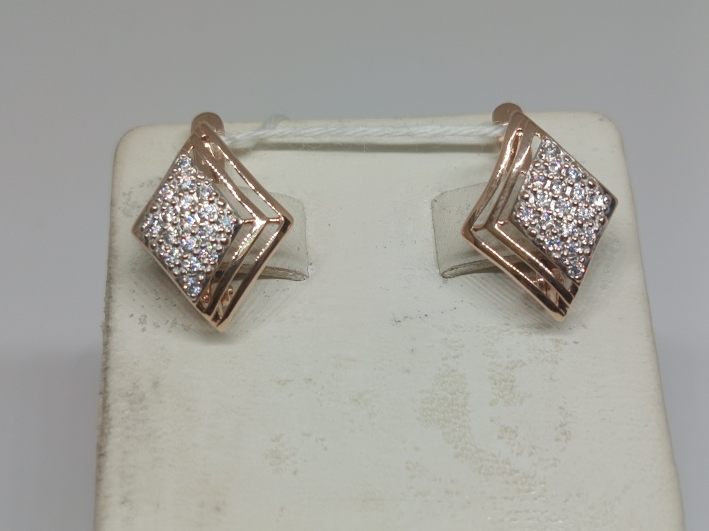 СКМИ585 СЕРЬГИ С КАМНЯМИ (Au 585)