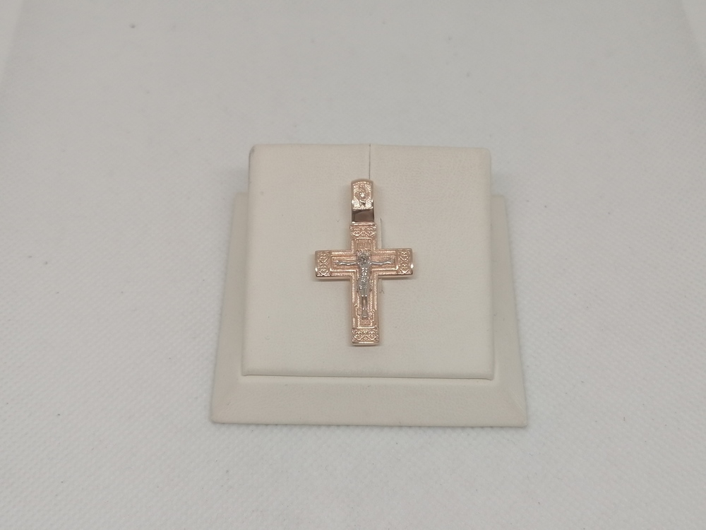 ПОДВЕСКА КРЕСТ с камнем (Au 585)