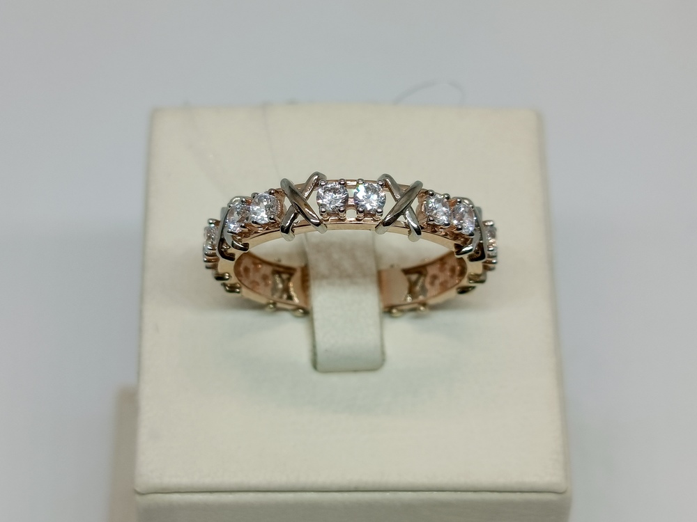 КОЛЬЦО С КАМНЯМИ (Au 585)