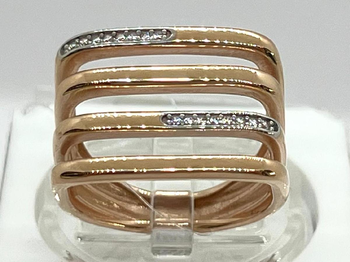 КОЛЬЦО С КАМНЯМИ (Au 585)