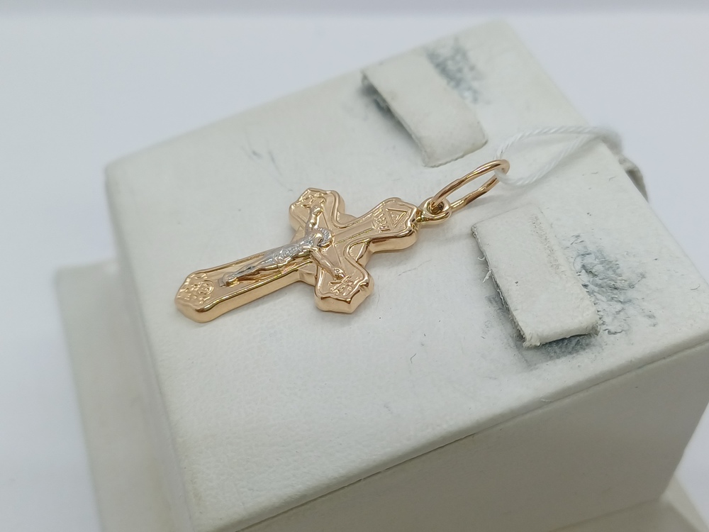 ПОДВЕСКА КРЕСТ БЕЗ КАМНЯ (Au 585)