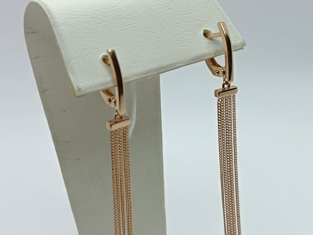 СБКМ585 СЕРЬГИ БЕЗ КАМНЯ (Au 585)