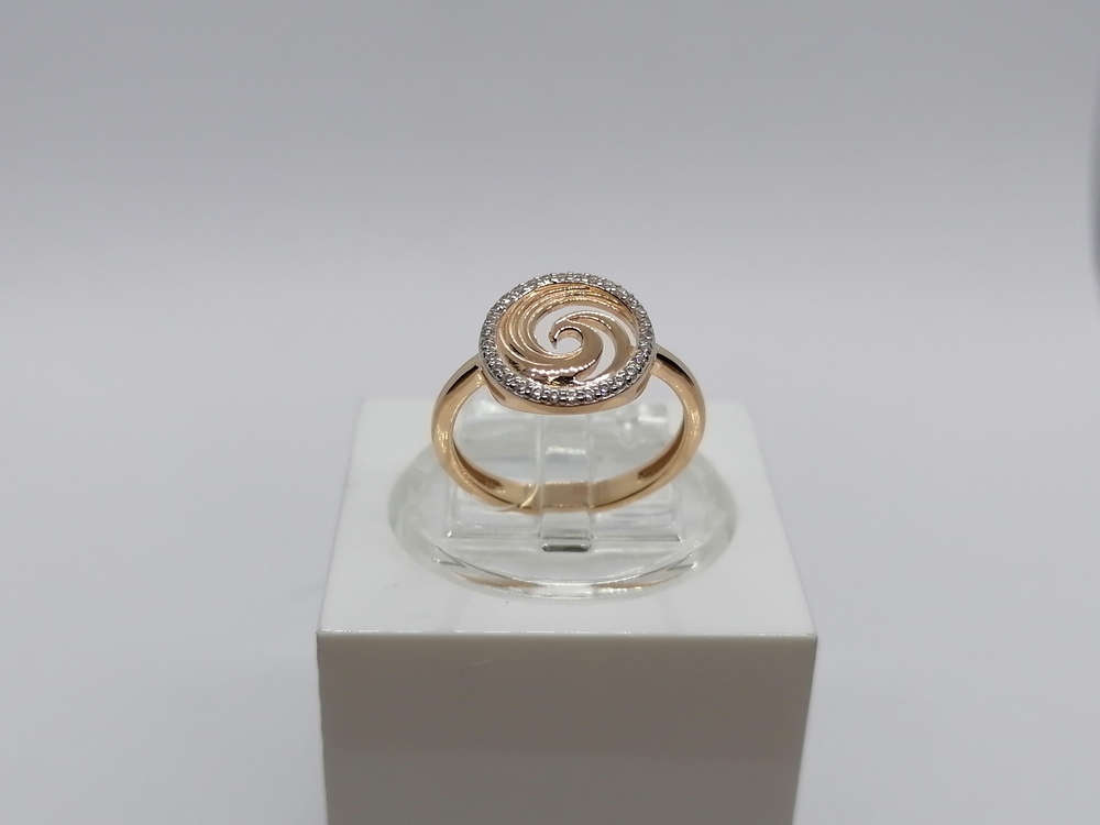 КОЛЬЦО С КАМНЯМИ (Au 585)