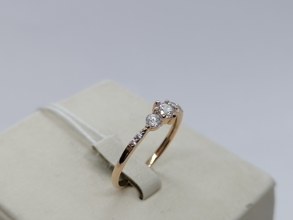 КОЛЬЦО С КАМНЯМИ (Au 585)