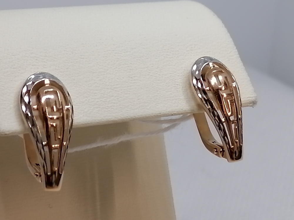 СБКМ585 СЕРЬГИ БЕЗ КАМНЯ (Au 585)