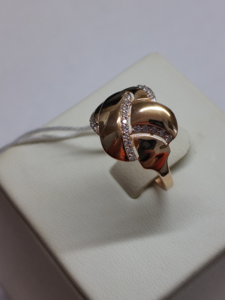 КОЛЬЦО С КАМНЯМИ (Au 585)