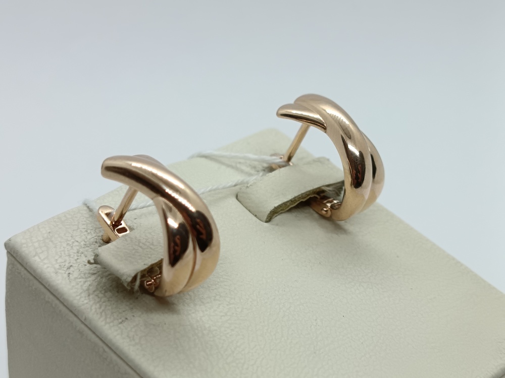 СБКМ585 СЕРЬГИ БЕЗ КАМНЯ (Au 585)