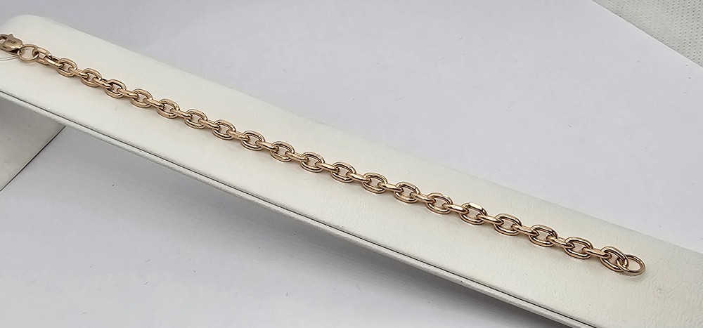 БРАСЛЕТ ПУСТОТЕЛЫЙ Якорное (Au 585)