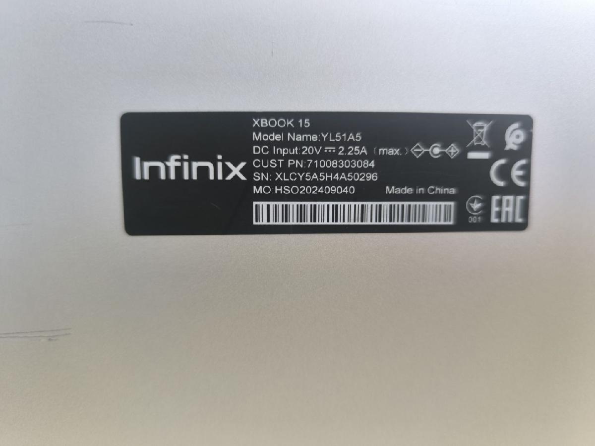 Ноутбук Infinix; Ryzen 5 7430U, AMD Radeon (TM) Graphics, 16 Гб, 512 GB, Нет