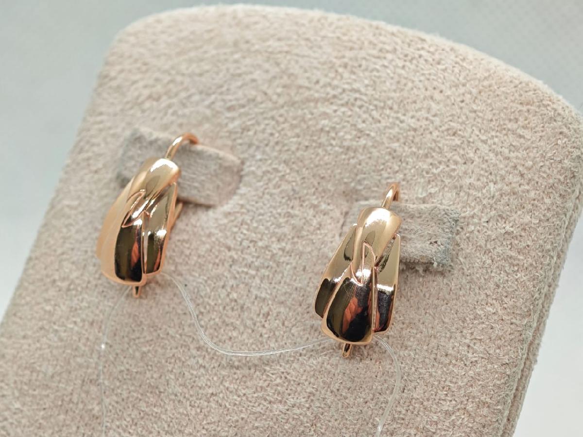 СЕРЬГИ ПЕТЕЛЬКА без камня (Au 585)