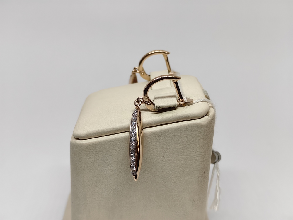 СКМИ585 СЕРЬГИ С КАМНЯМИ (Au 585)