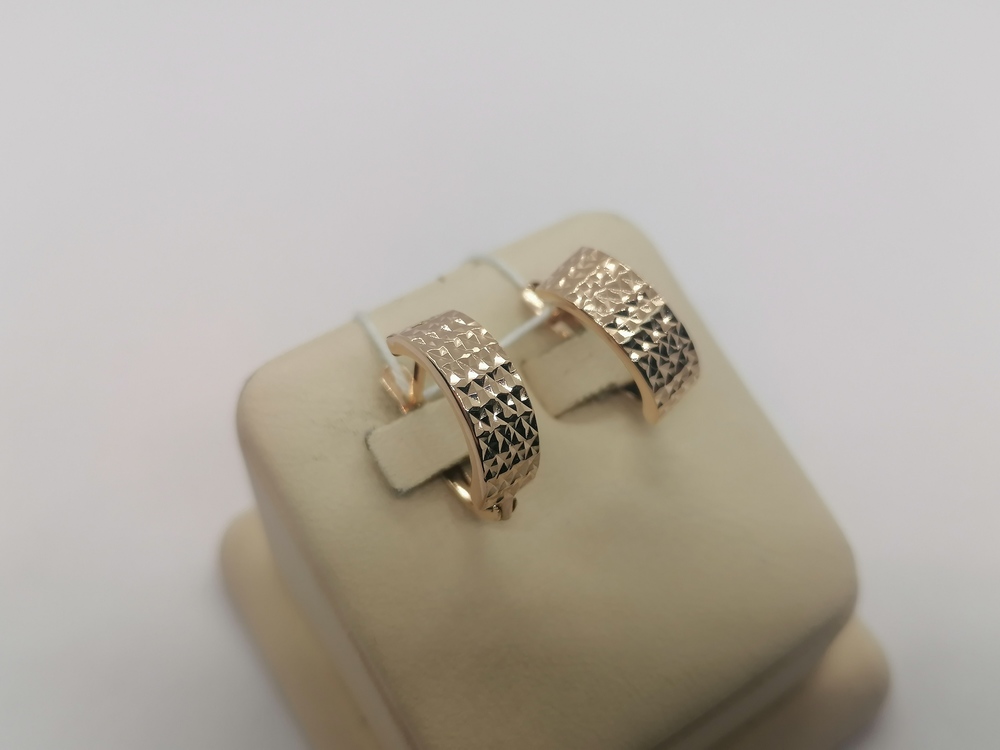 СБКМ585 СЕРЬГИ БЕЗ КАМНЯ (Au 585)