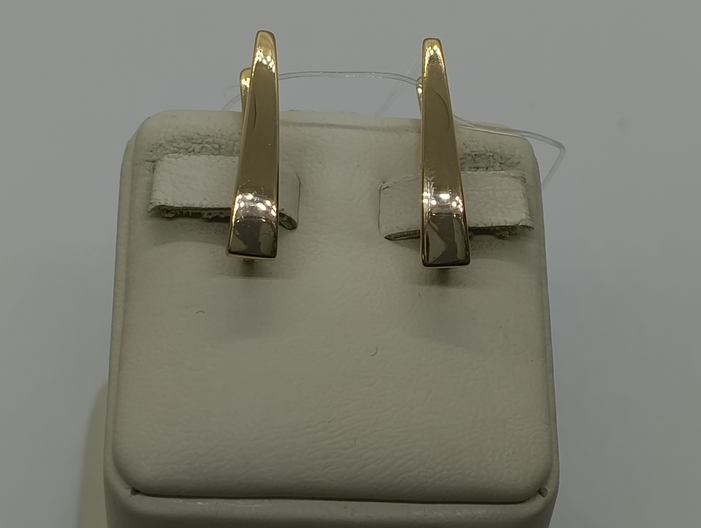 с1267 СЕРЬГИ БЕЗ КАМНЯ (Au 585)