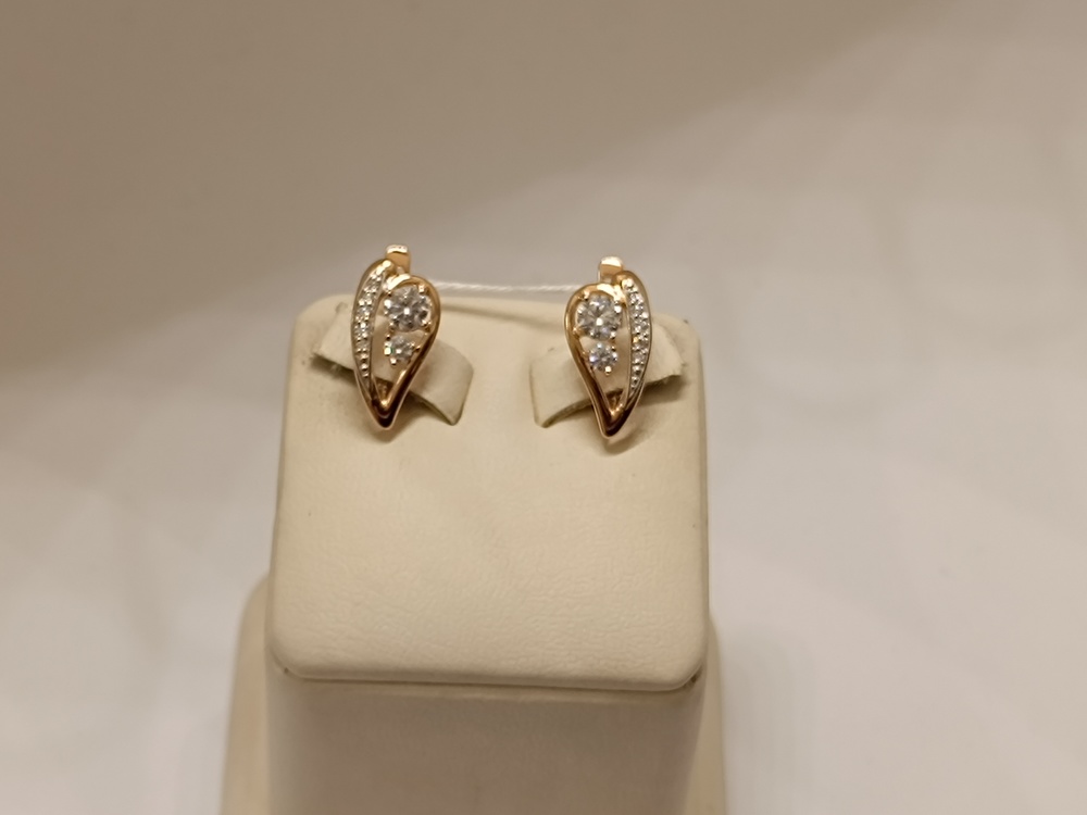 СКМИ585 СЕРЬГИ С КАМНЯМИ (Au 585)