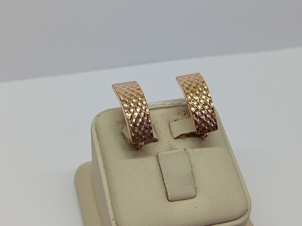 СБКМ585 СЕРЬГИ БЕЗ КАМНЯ (Au 585)