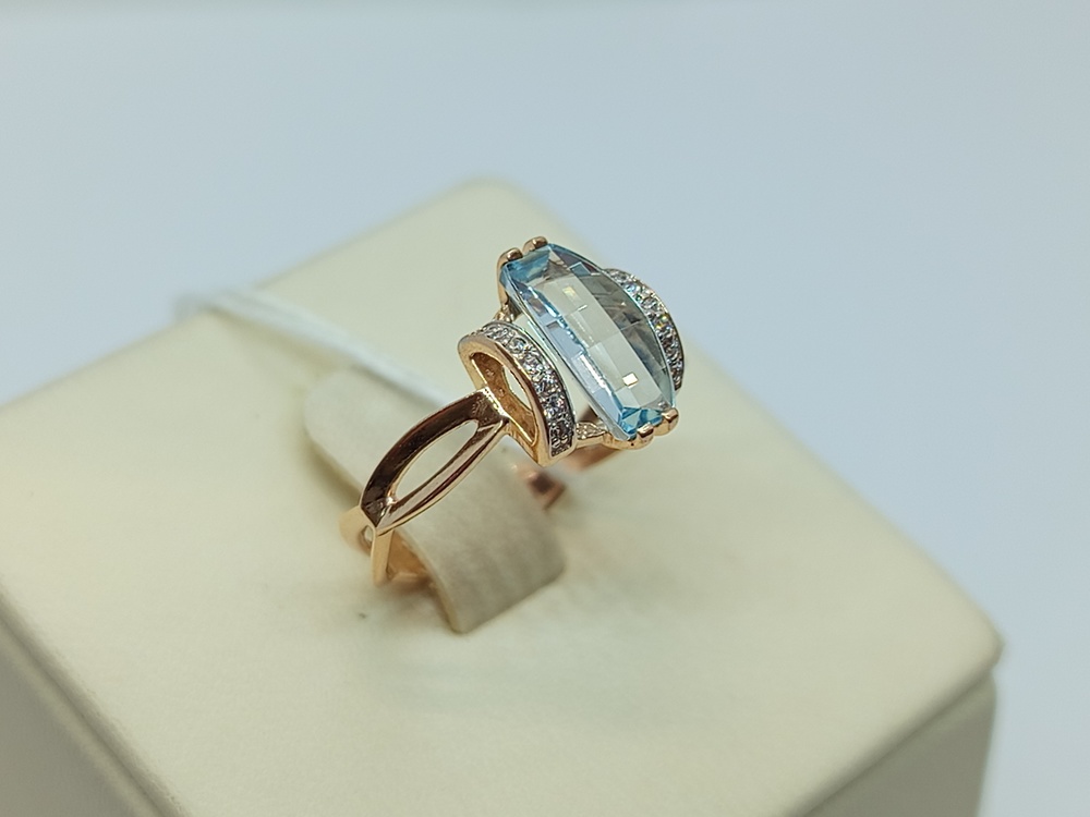 КОЛЬЦО С КАМНЯМИ (Au 585)