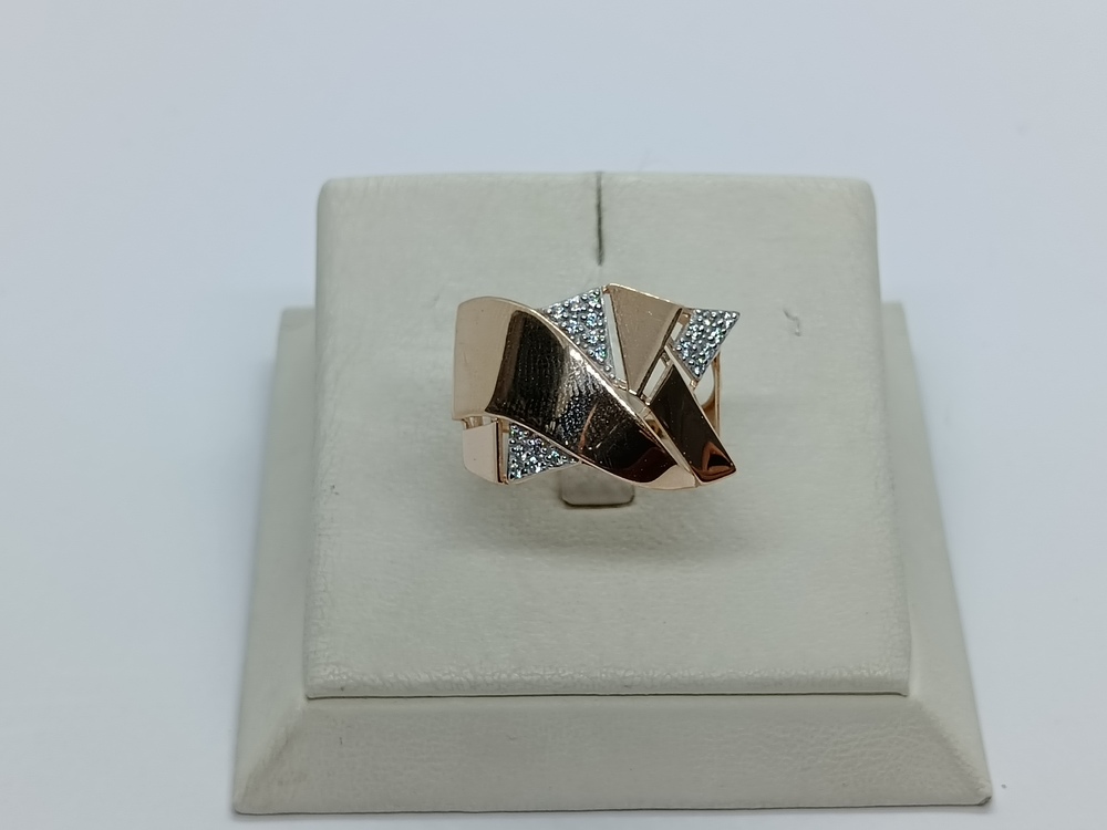 КОЛЬЦО С КАМНЯМИ (Au 585)