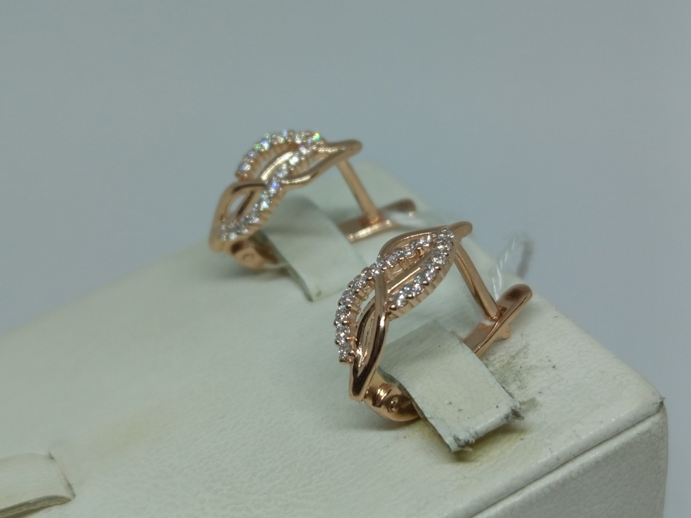 СКМИ585 СЕРЬГИ С КАМНЯМИ (Au 585)