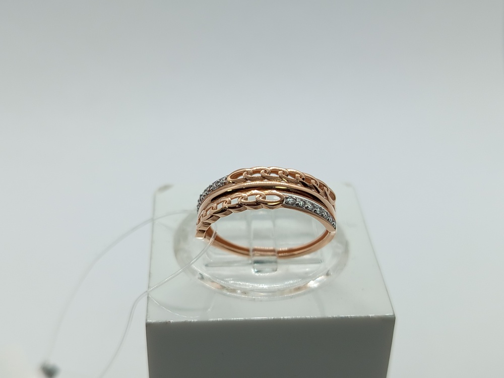 КОЛЬЦО С КАМНЯМИ (Au 585)