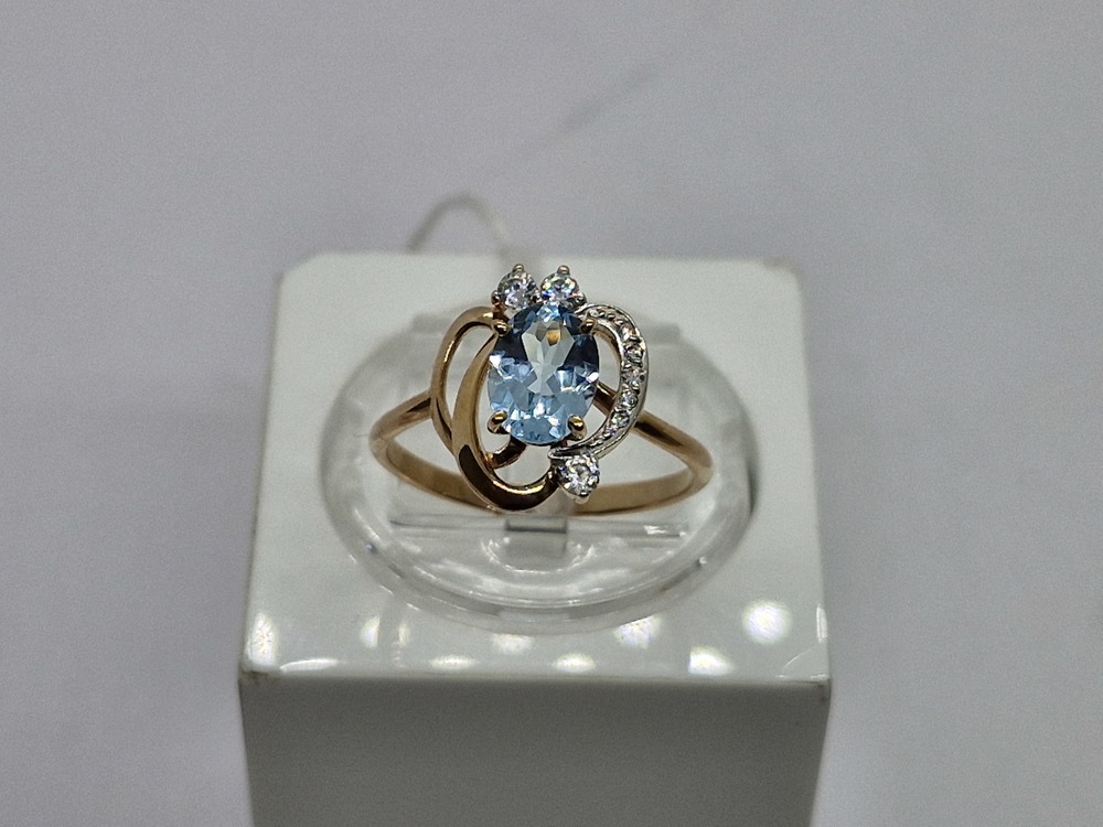 КОЛЬЦО С КАМНЯМИ (Au 585)