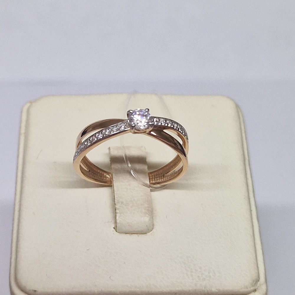 КОЛЬЦО С КАМНЯМИ (Au 585)