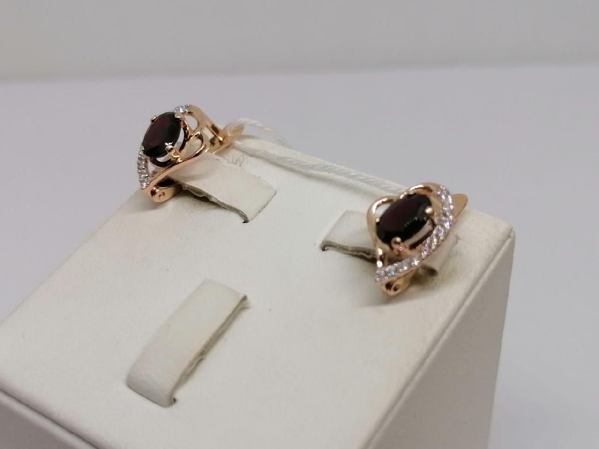 СКМИ585 СЕРЬГИ С КАМНЯМИ (Au 585)