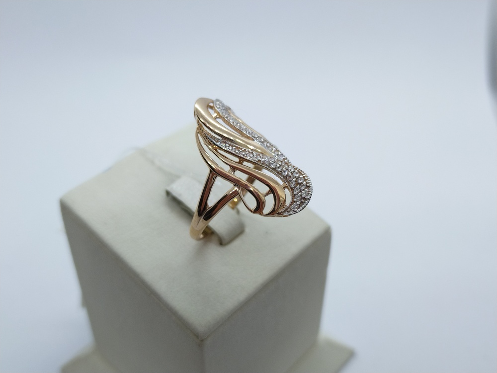 КОЛЬЦО С КАМНЯМИ (Au 585)