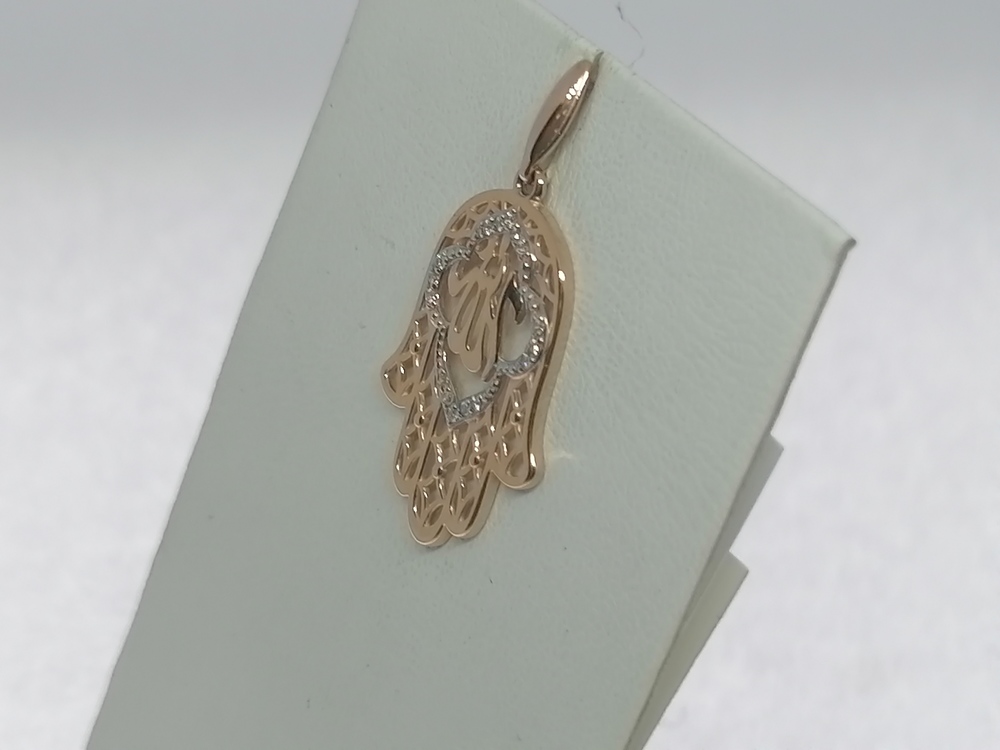 034818 ПОДВЕСКА С КАМНЯМИ (Au 585)